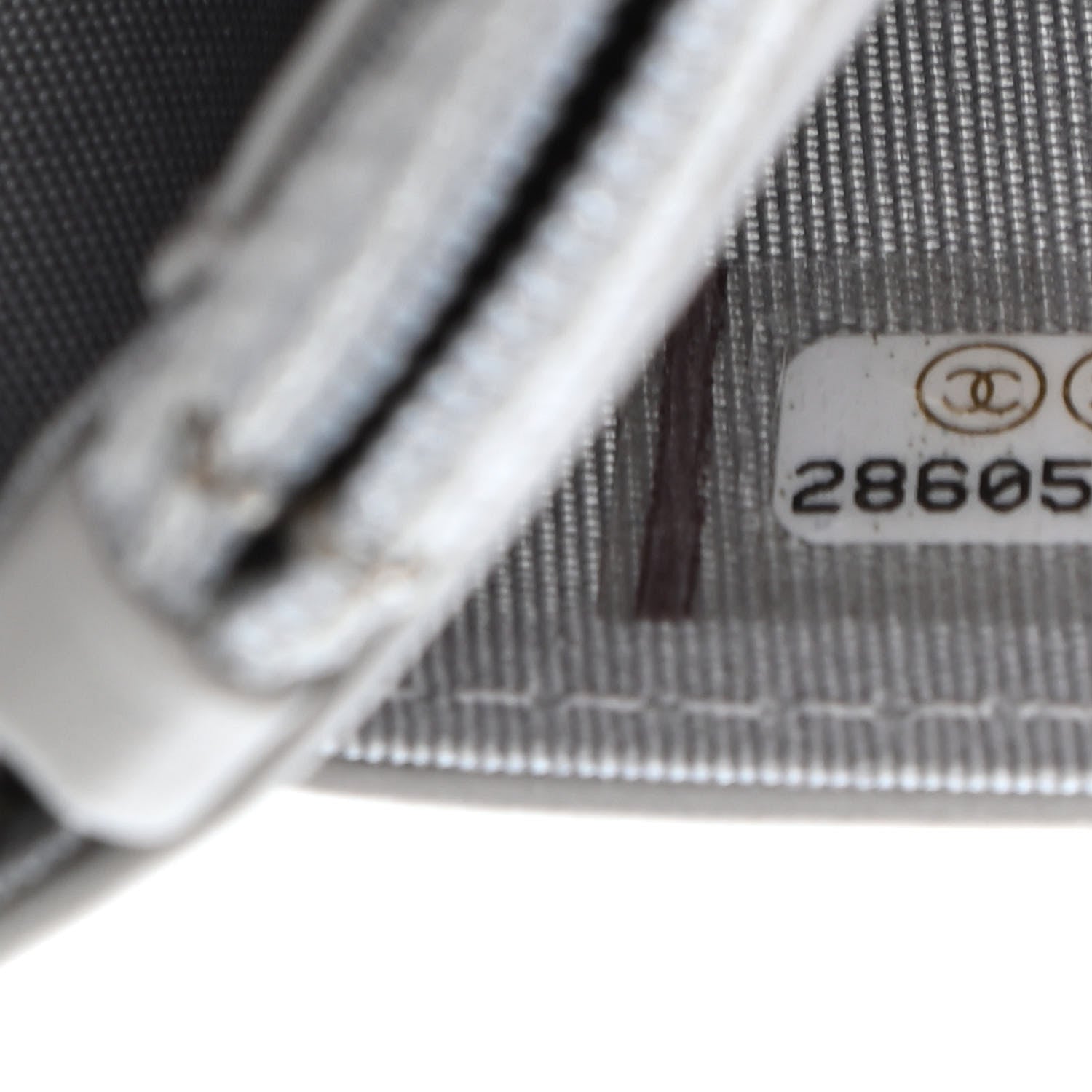 Chanel Caviar Quilted Boy Wallet On Chain WOC Grey 8 of 11