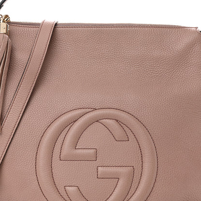 Gucci Pebbled Calfskin Large Soho Hobo Camelia 8 of 12