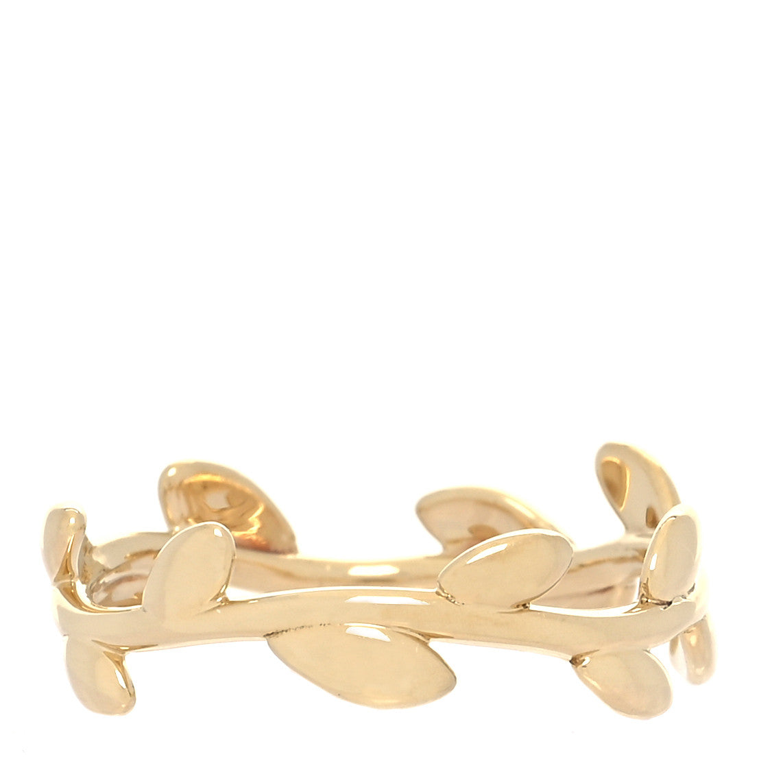 18K Yellow Gold Narrow Paloma Picasso Olive Leaf Band Ring 52 6