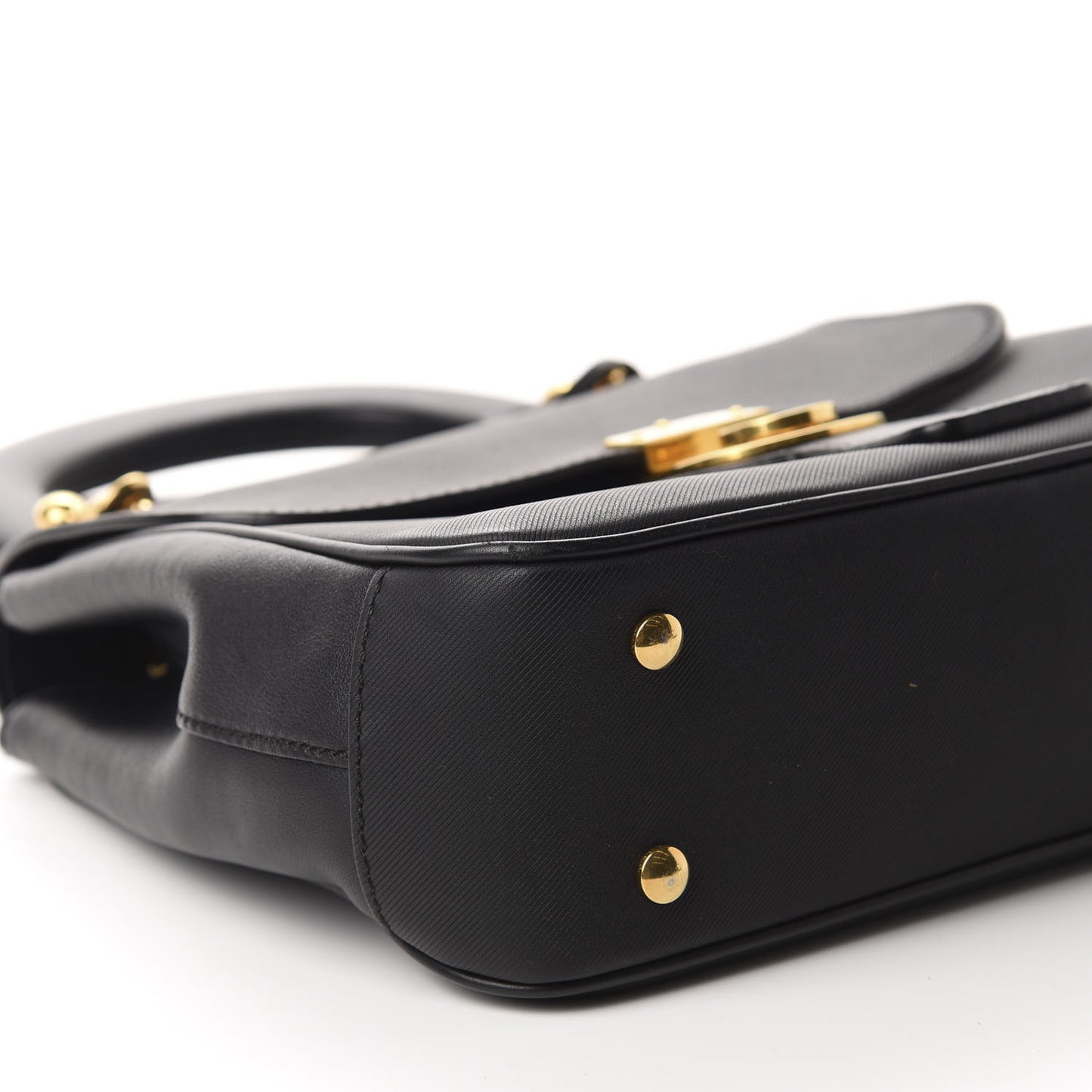 Trench Calfskin Medium DK88 Top Handle Bag Black