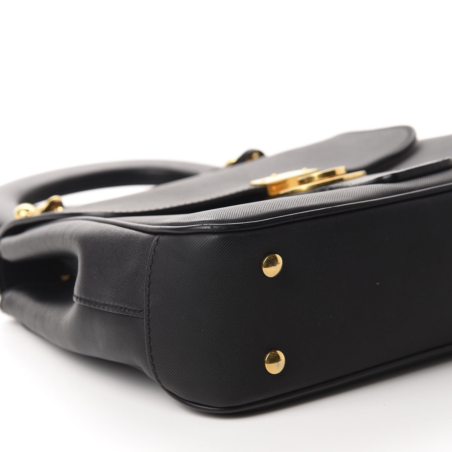 Burberry Trench Calfskin Medium DK88 Top Handle Bag Black 6 of 10