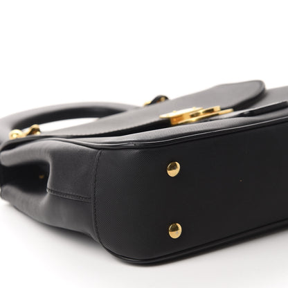Burberry Trench Calfskin Medium DK88 Top Handle Bag Black 6 of 10