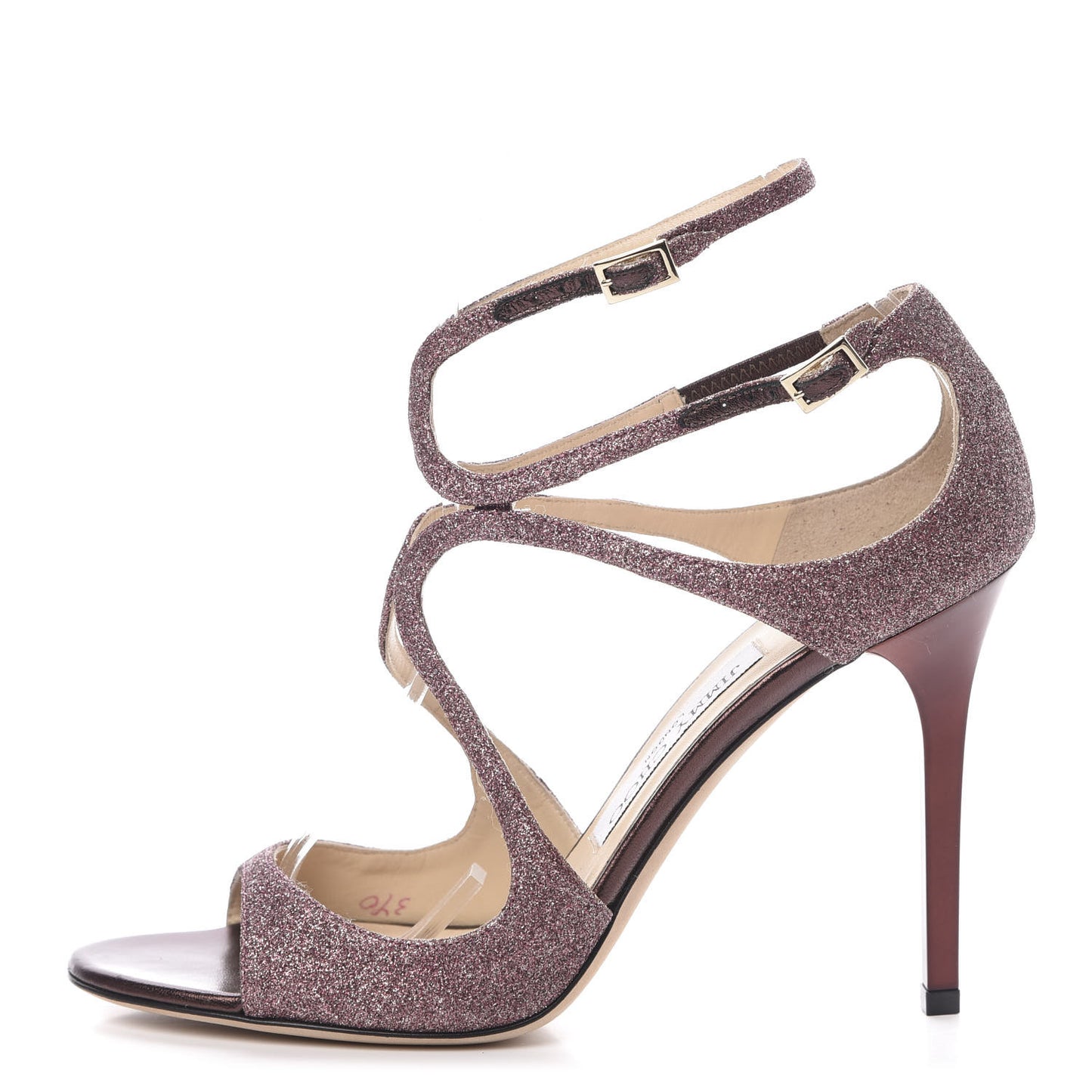 Glitter Lang Sandals 39 Wine