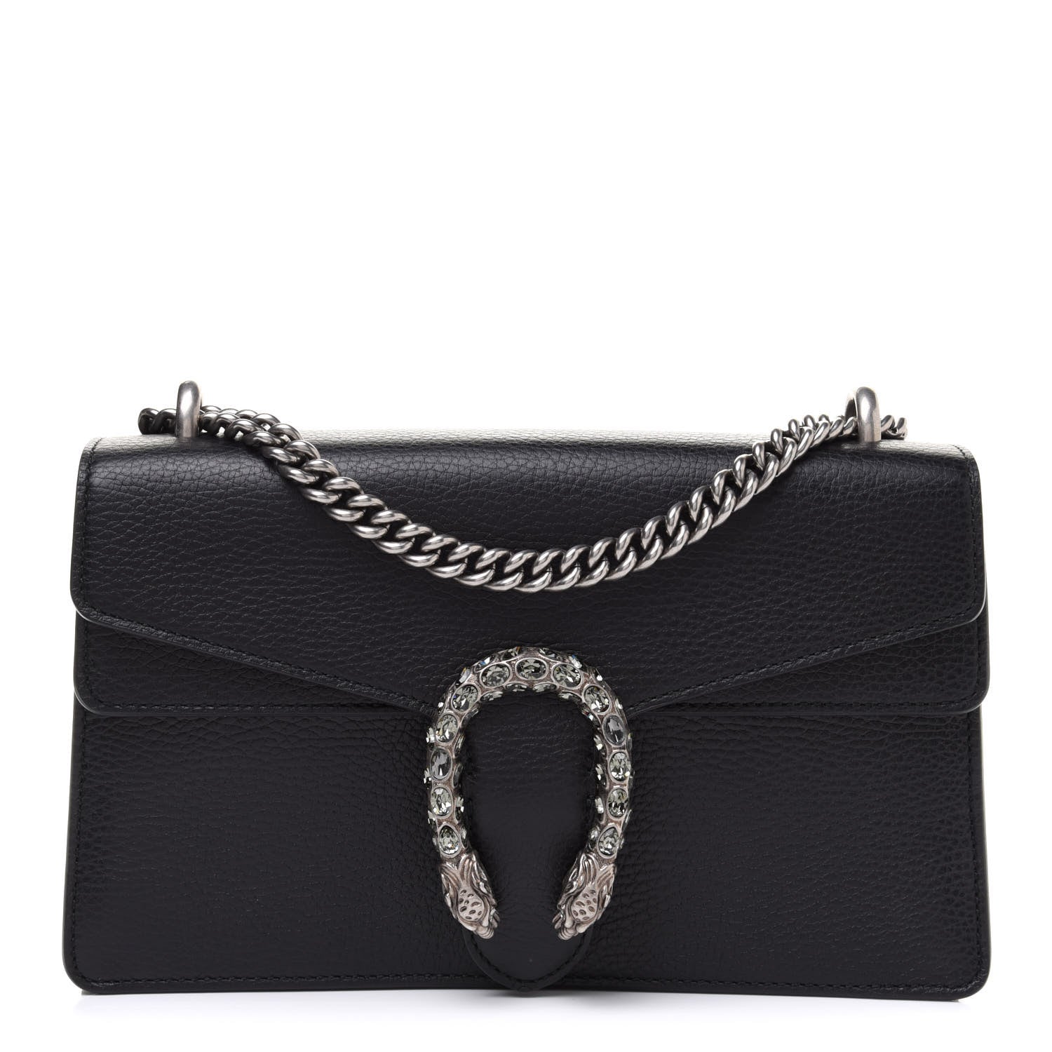 Gucci Pebbled Calfskin Small Dionysus Shoulder Bag Black 1 of 13