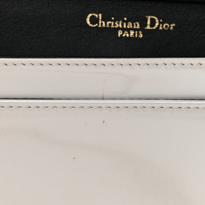 Christian Dior Patent Micro-Cannage Diorama Wallet on Chain Pouch White 16 of 16
