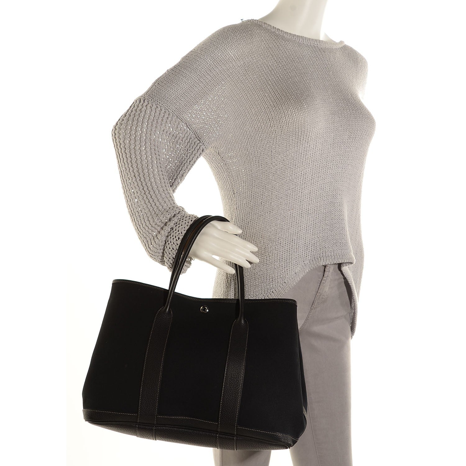 Hermes Toile Negonda Garden Party Tote 36 MM Black 2 of 11