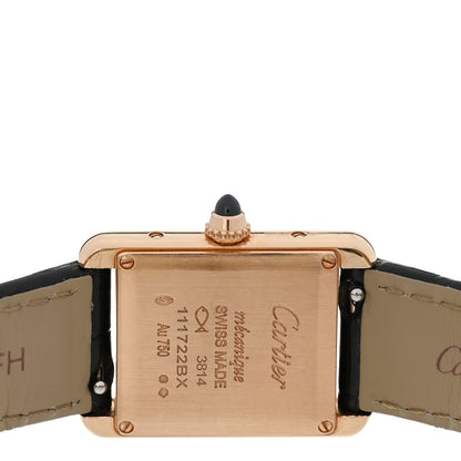 Cartier 18K Pink Gold Alligator 22mm Tank Louis Manual Winding Watch 4 of 4