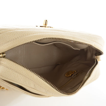 Chanel Caviar Quilted Camera Case Beige 8 of 9