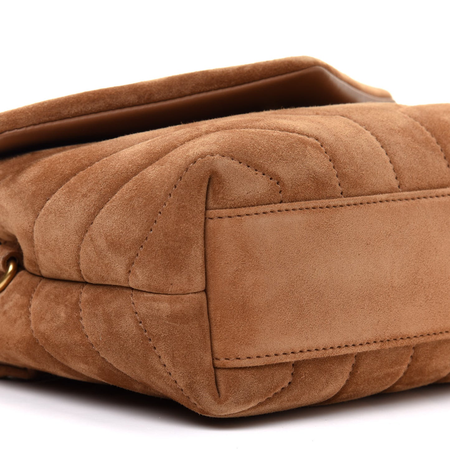 Suede Toy Loulou Shoulder Bag Cinnamon