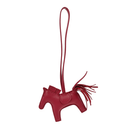 Hermes Milo Lambskin Grigri Rodeo Horse Bag Charm PM Rubis 1 of 4