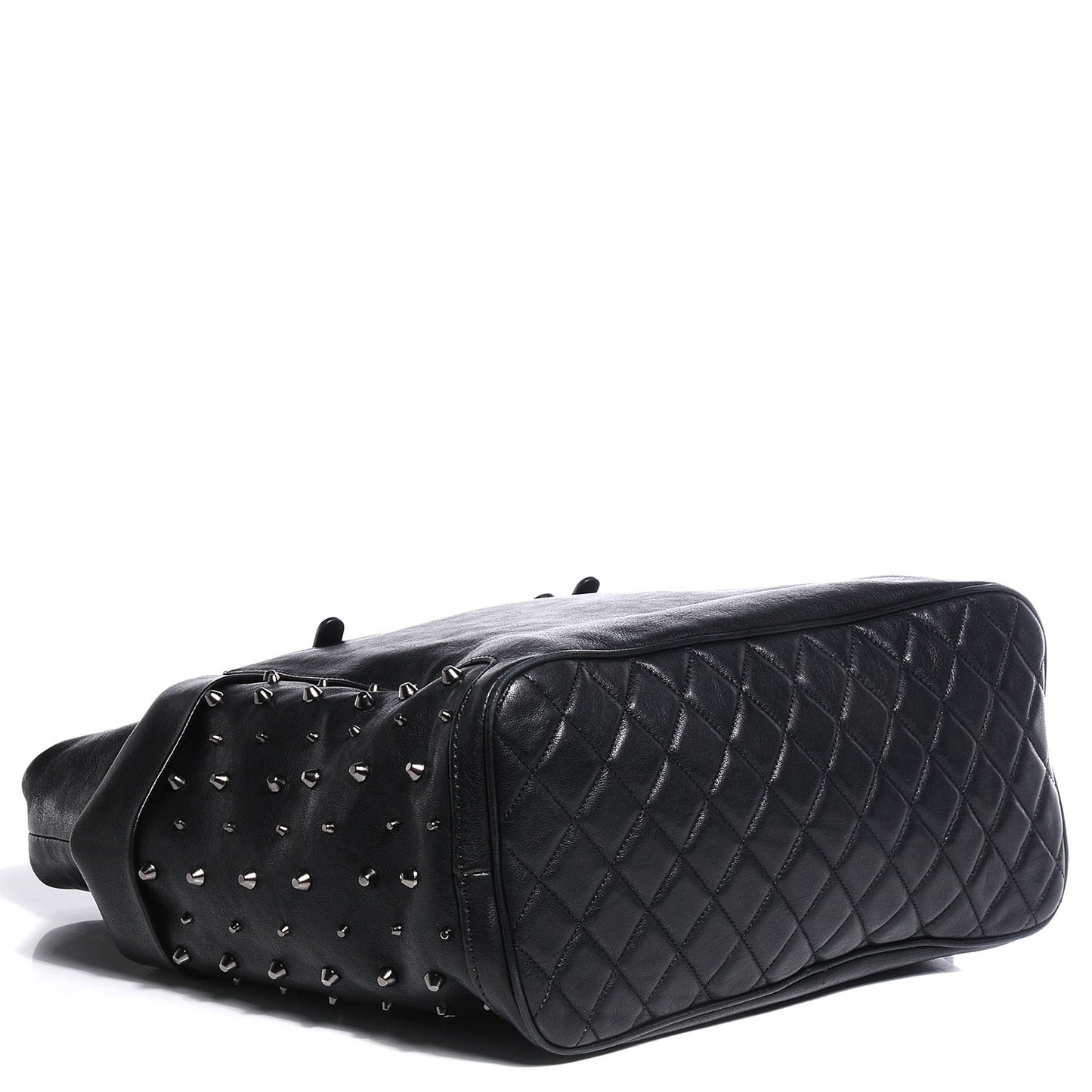 Leather Studded Blare Tote Black
