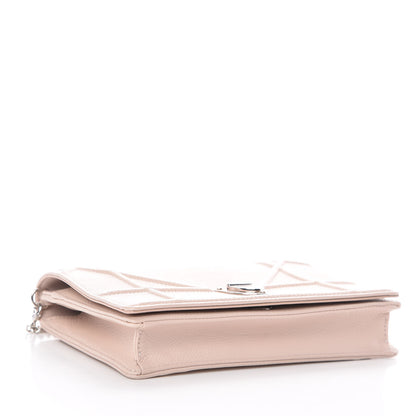 Christian Dior Grained Calfskin Diorama Wallet on Chain Pouch Nude 4 of 11