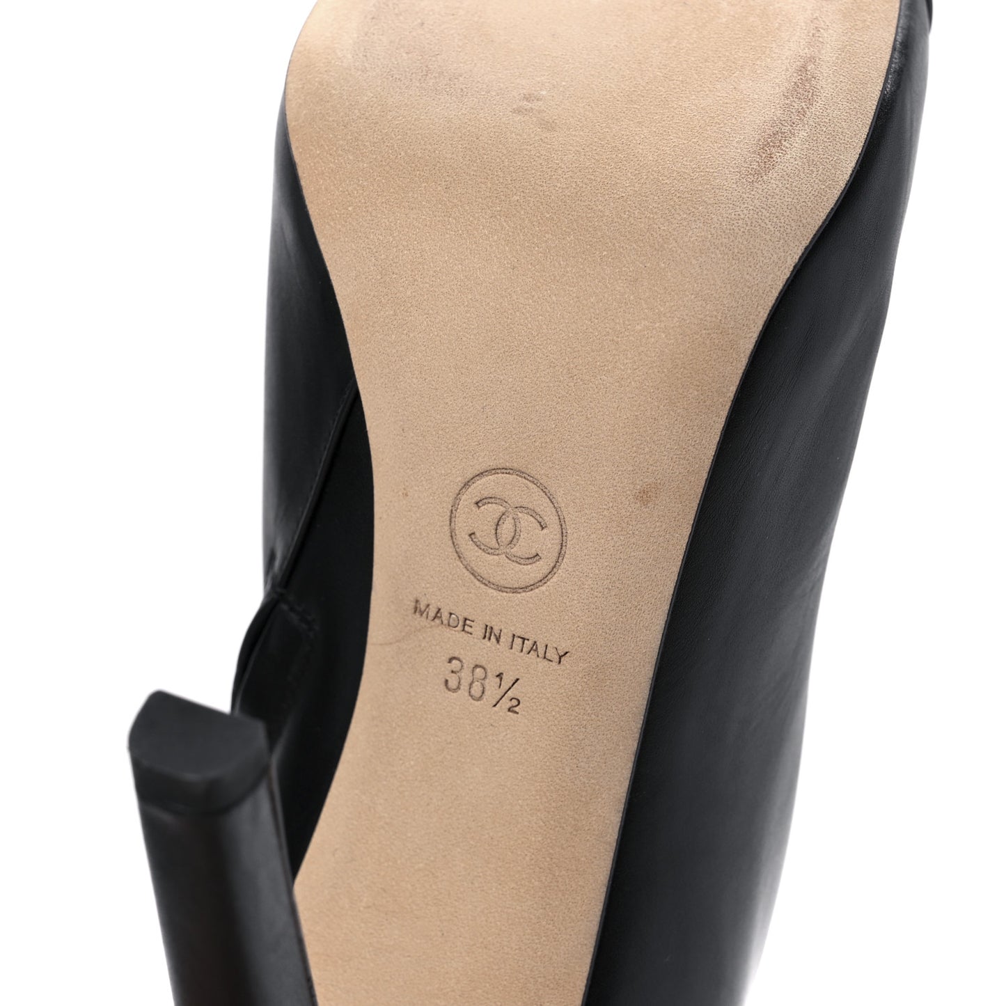 Calfskin Cap Toe CC Short Boots 38.5 Black