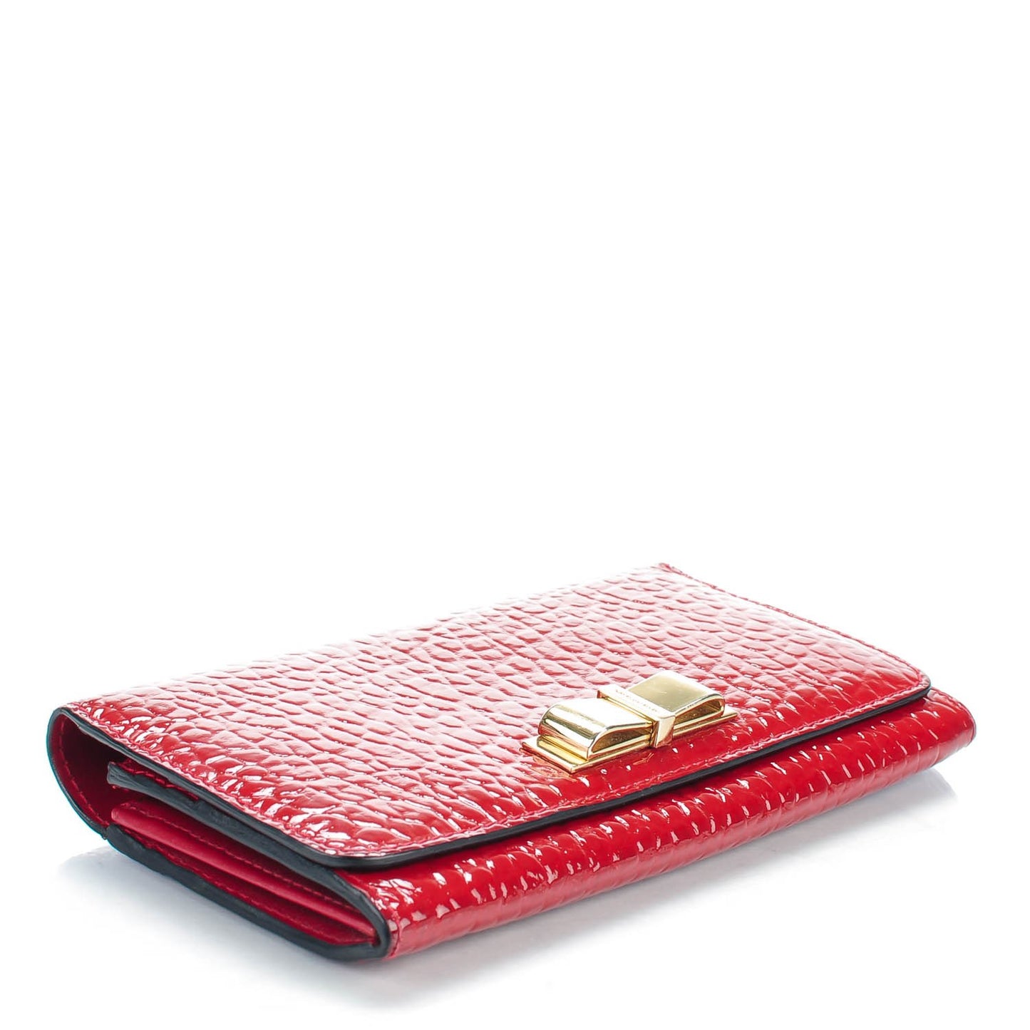 Patent Heritage Grain Penrose Bow Continental Wallet Military Red