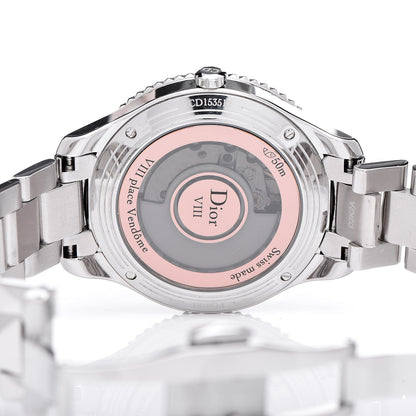 Christian Dior Stainless Steel Diamond Mother of Pearl 36mm Dior VIII Montaigne Automatic Watch 8 of 8