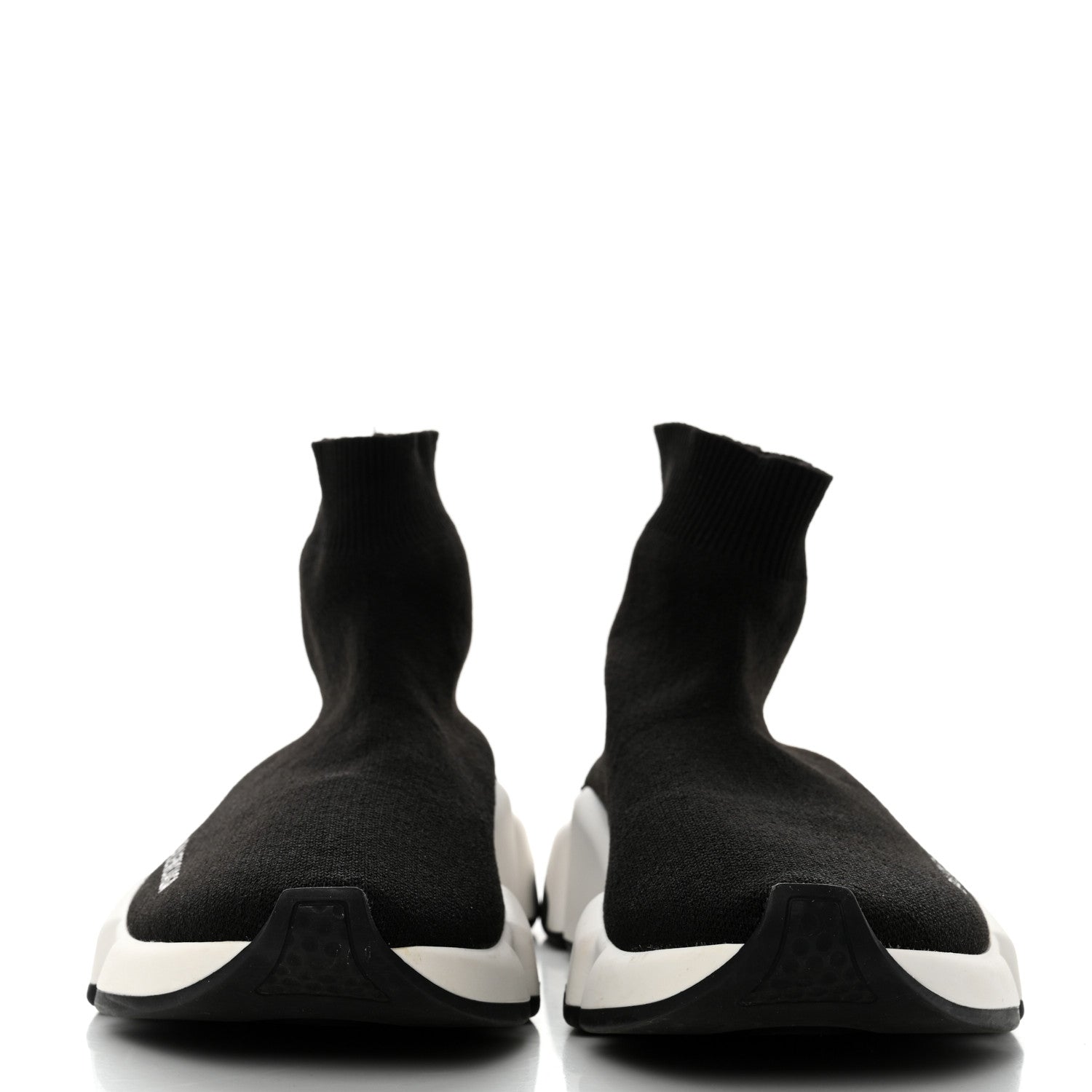 Balenciaga Neoprene Knit Womens Speed Sneakers 37 Black White 2 of 9