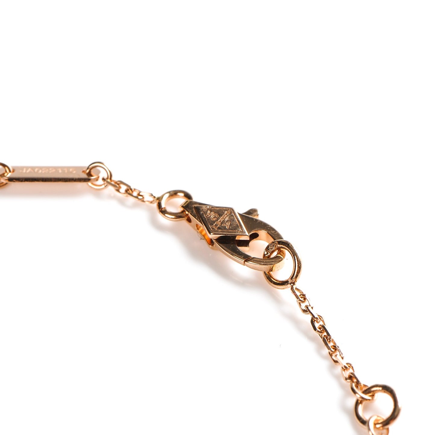 18K Rose Gold Carnelian Sweet Alhambra Heart Bracelet