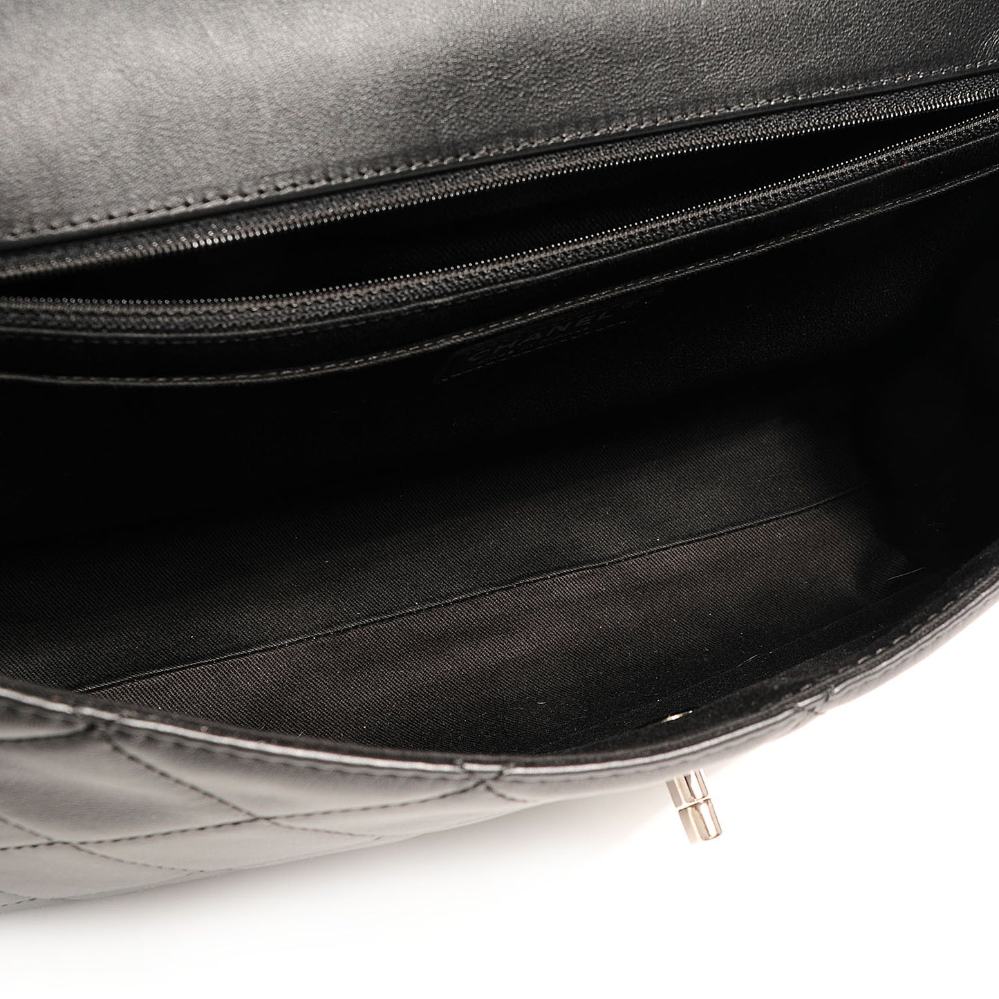 Calfskin Quilted In the Business Flap Bag Black
