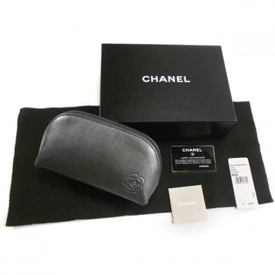 Chanel Leather Camellia Cosmetic Case 3 of 8