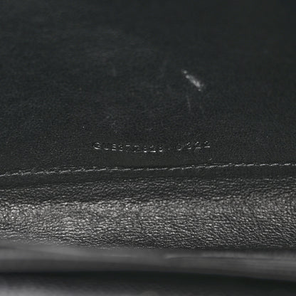 Saint Laurent Grain De Poudre Matelasse Chevron Monogram Monochrome Chain Wallet Black 8 of 12