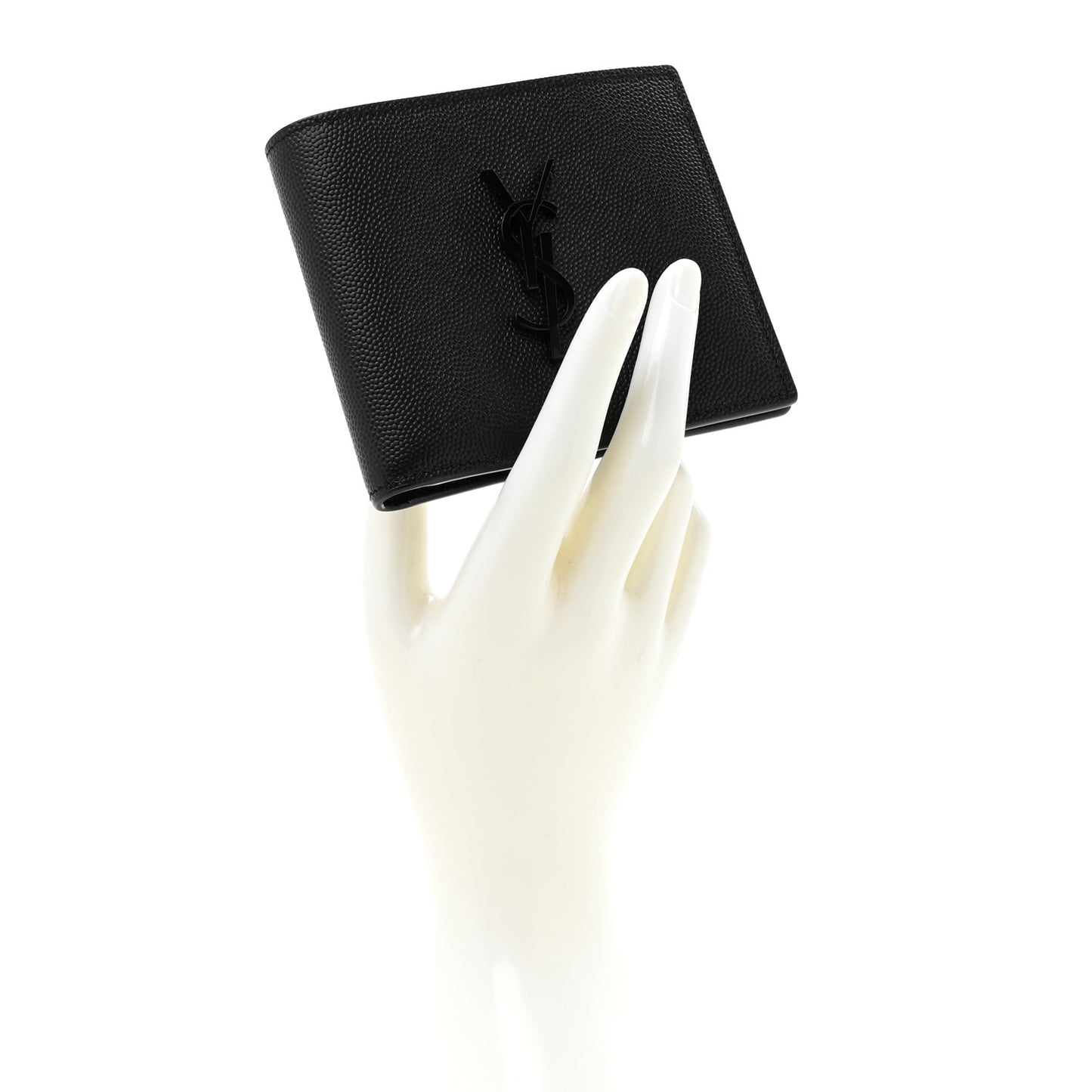 Grain De Poudre Monogram Monochrome Bifold Wallet Black