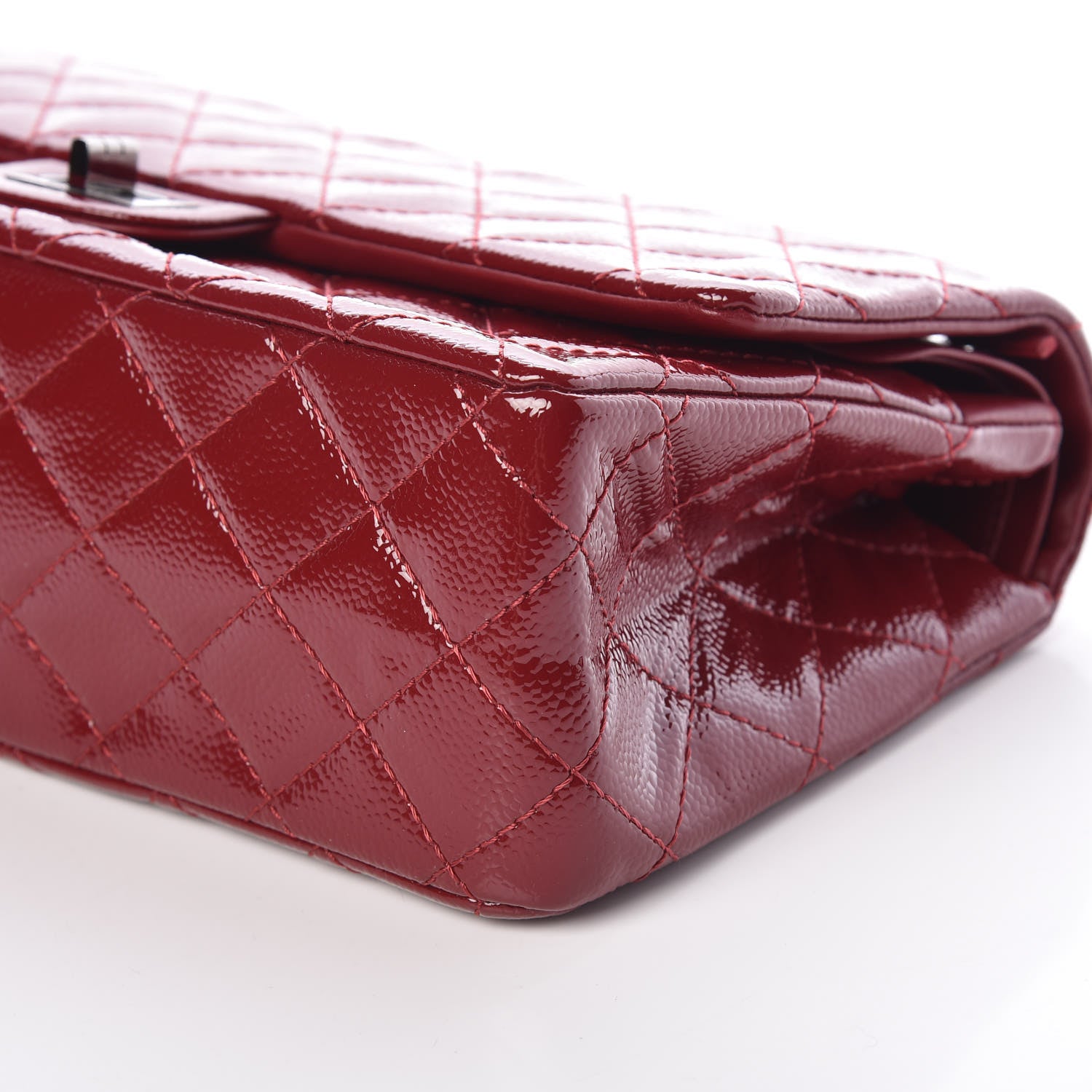 Chanel Patent Caviar Quilted 2.55 Reissue 226 Flap Burgundy 11 of 11