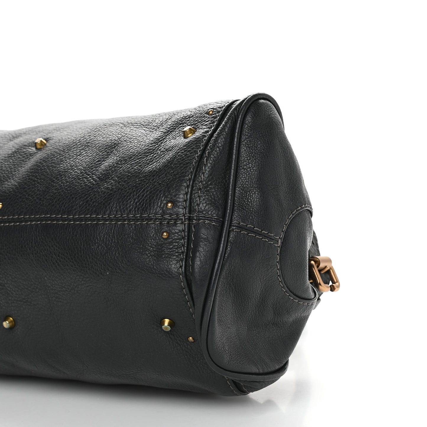 Calfskin Medium Paddington Satchel Black