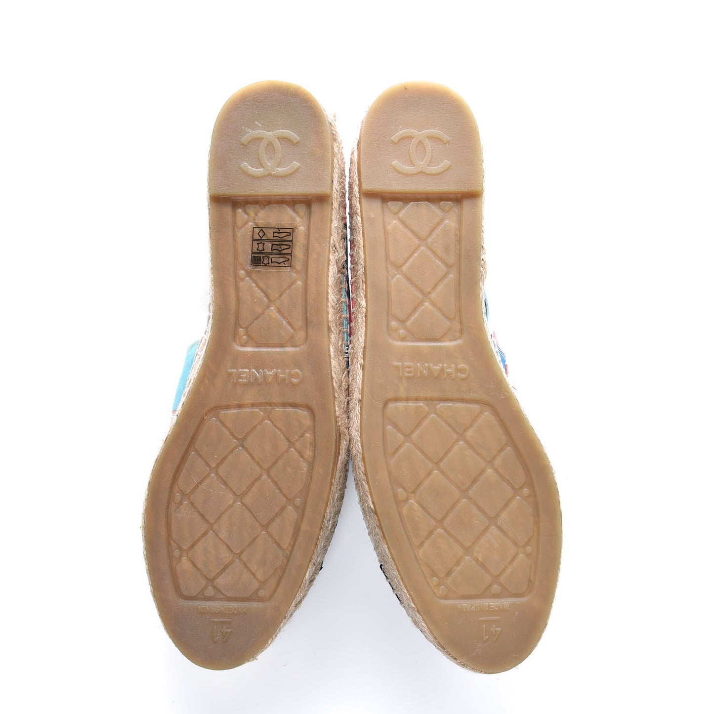 Patent Fabric CC Espadrilles 41 Multicolor Black