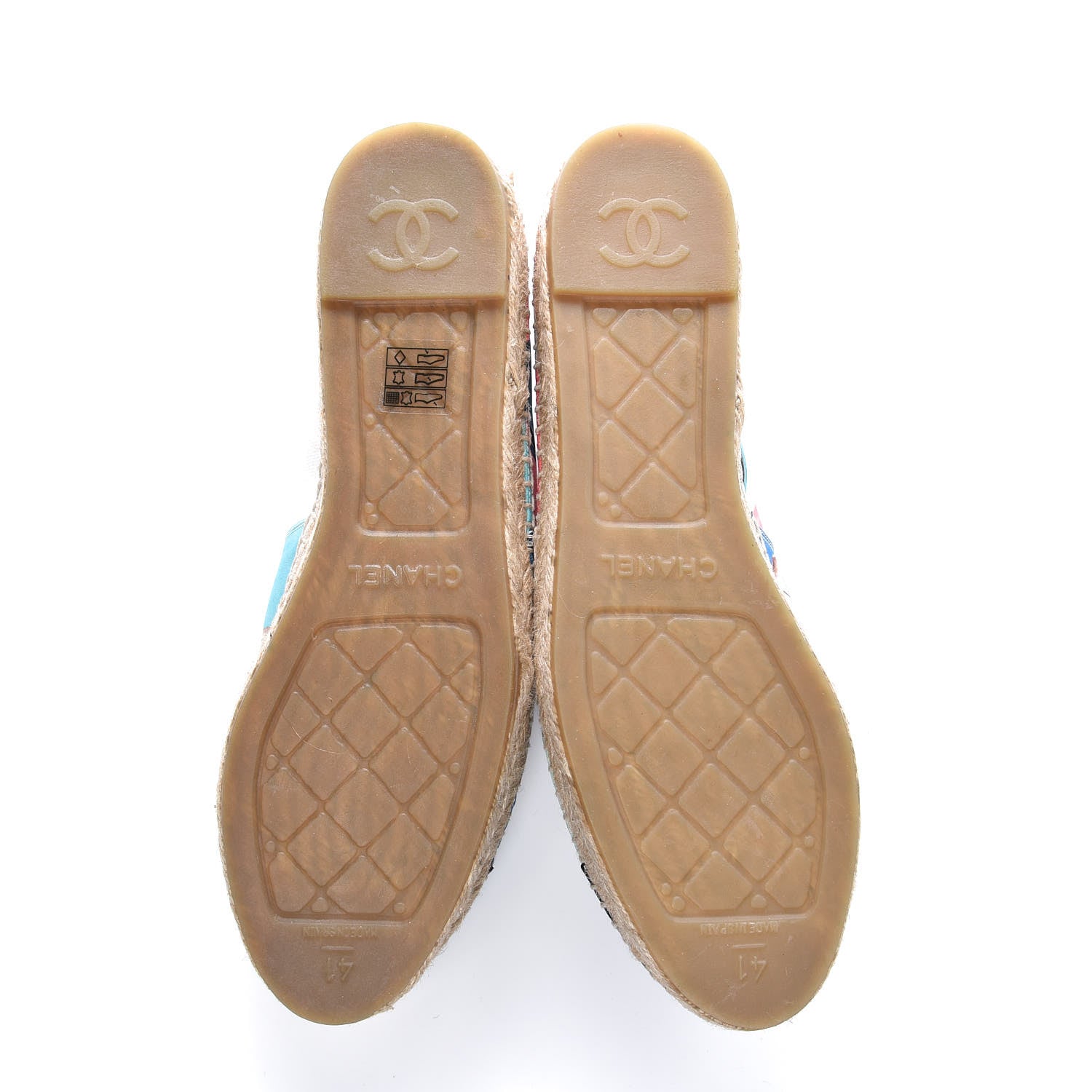 Chanel Patent Fabric CC Espadrilles 41 Multicolor Black 5 of 10