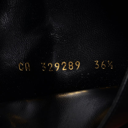 Saint Laurent Leather Mid-Heel Knee High Boots 36.5 Black 7 of 7