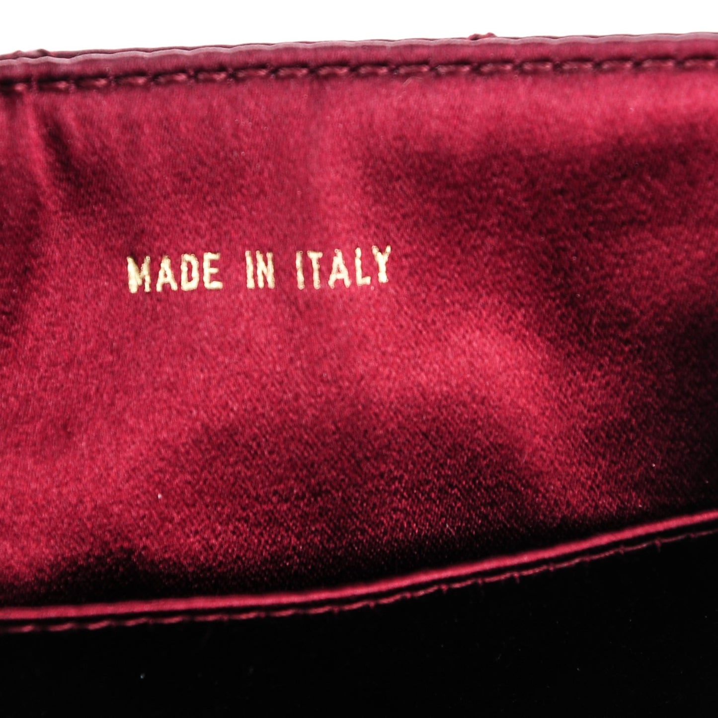 Satin Quilted Evening Bag Red