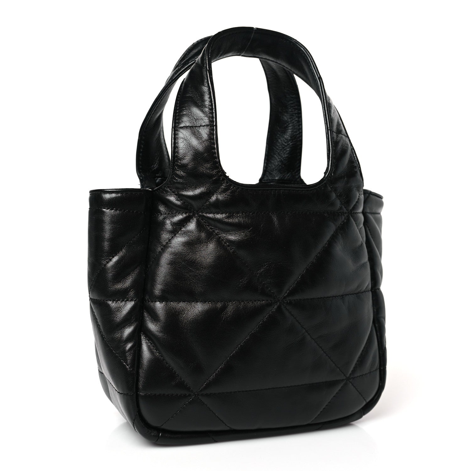 Prada Nappa Quilted Dynamique Tote Black 3 of 8