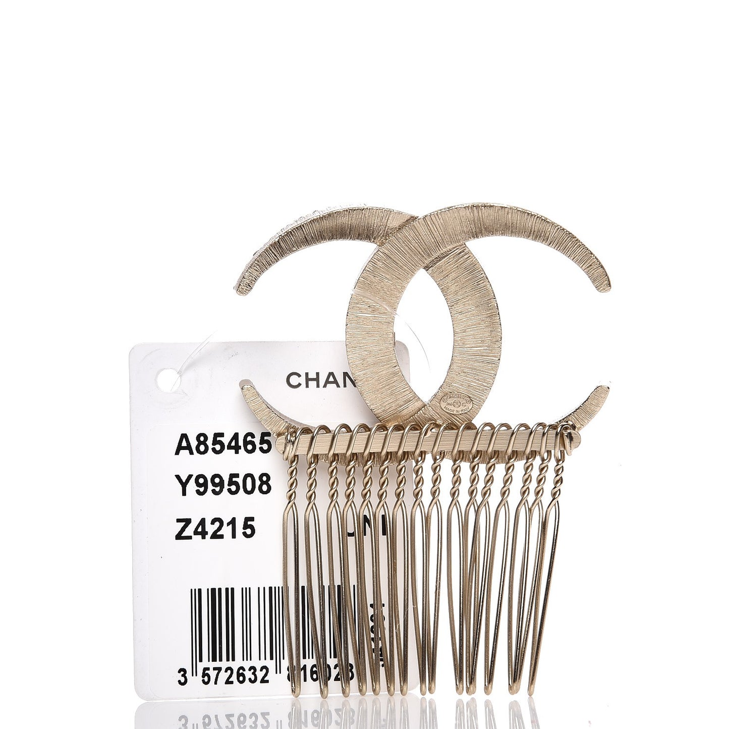 Crystal Dubai CC Hair Comb Pin Gold