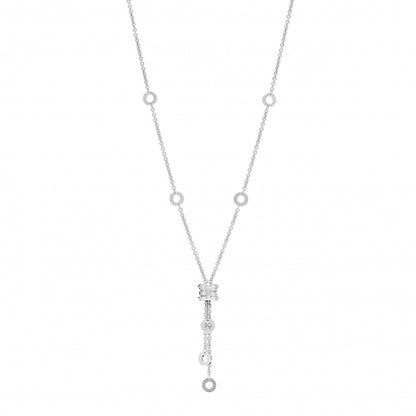 Bulgari 18K White Gold B.Zero1 Lavalier Necklace 1 of 4