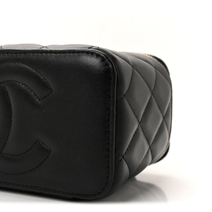 Chanel Lambskin Quilted Small Top Handle Vanity Case With Chain Black 10 of 10