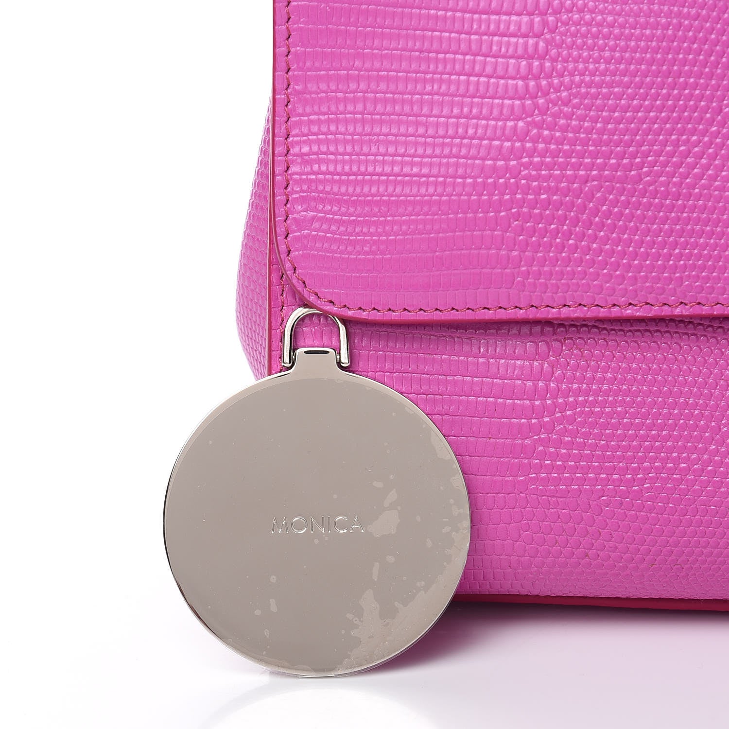 Dolce & Gabbana Lizard Calfskin Embossed Medium Monica Tote Rosa 10 of 10