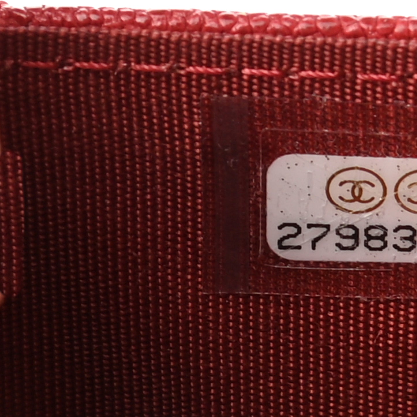 Caviar Quilted Boy Flap Card Holder Wallet Red