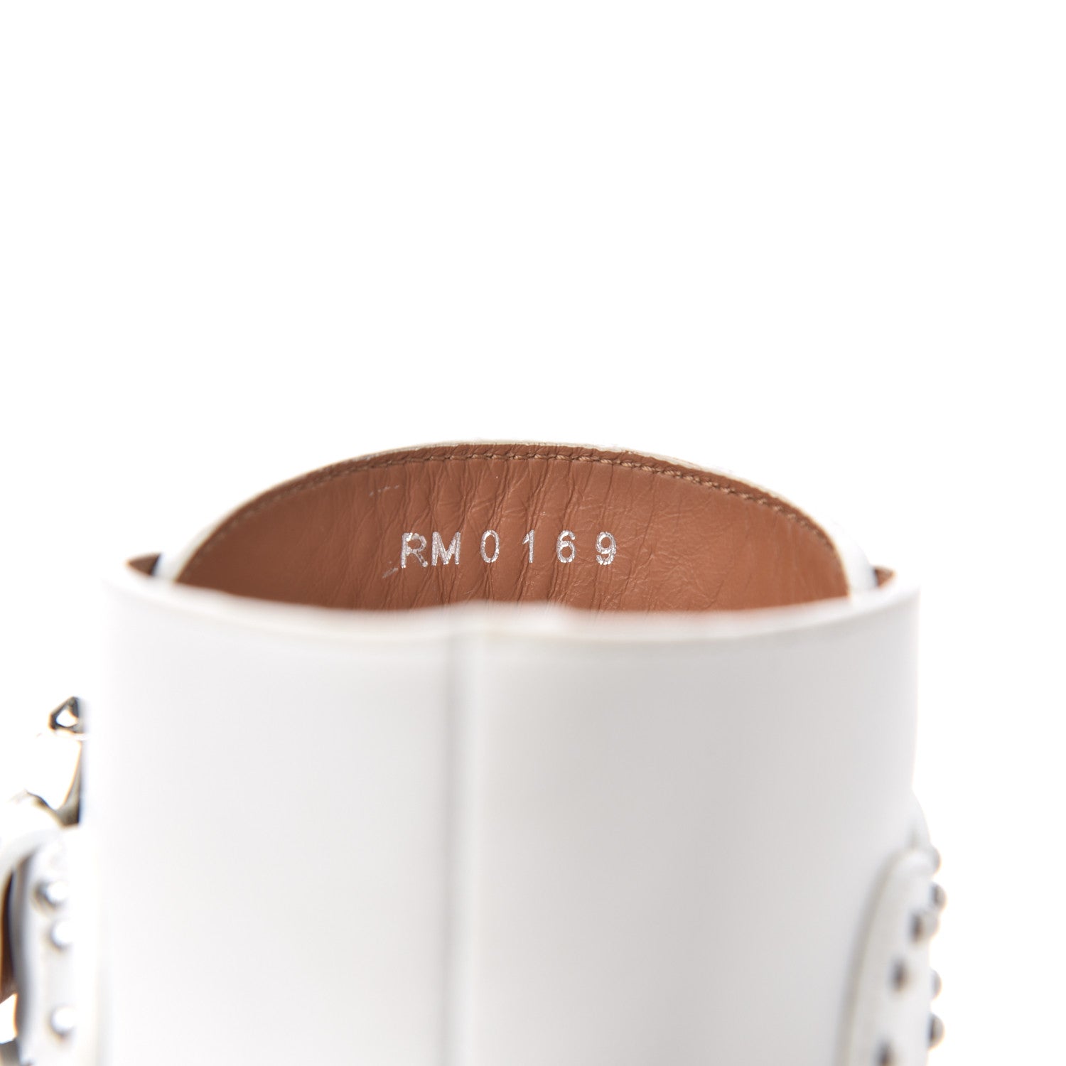 Givenchy Calfskin Studded Prue Buckle Booties 38 White 8 of 11