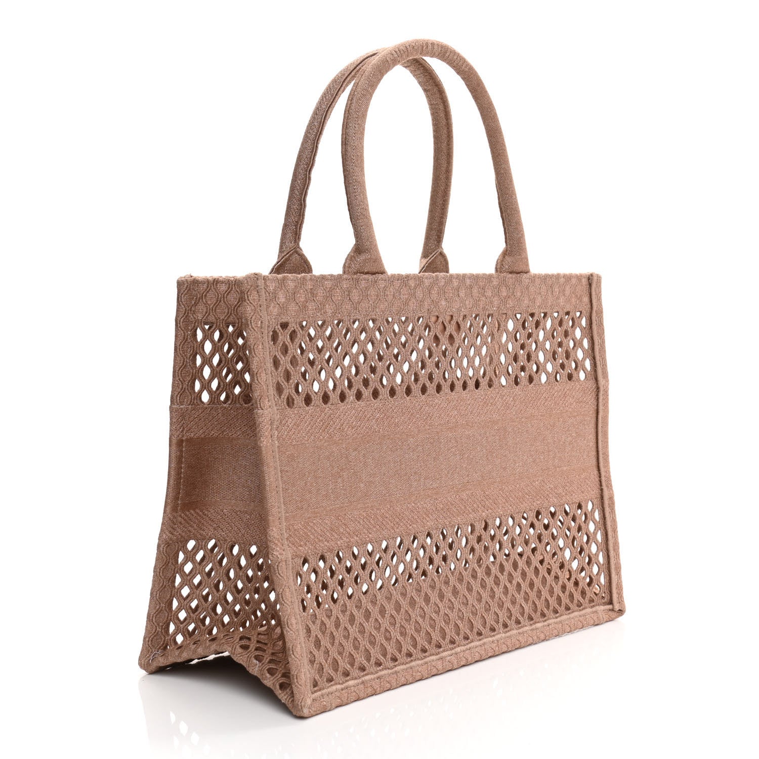 Christian Dior Mesh Embroidered Medium Book Tote Clay 3 of 10