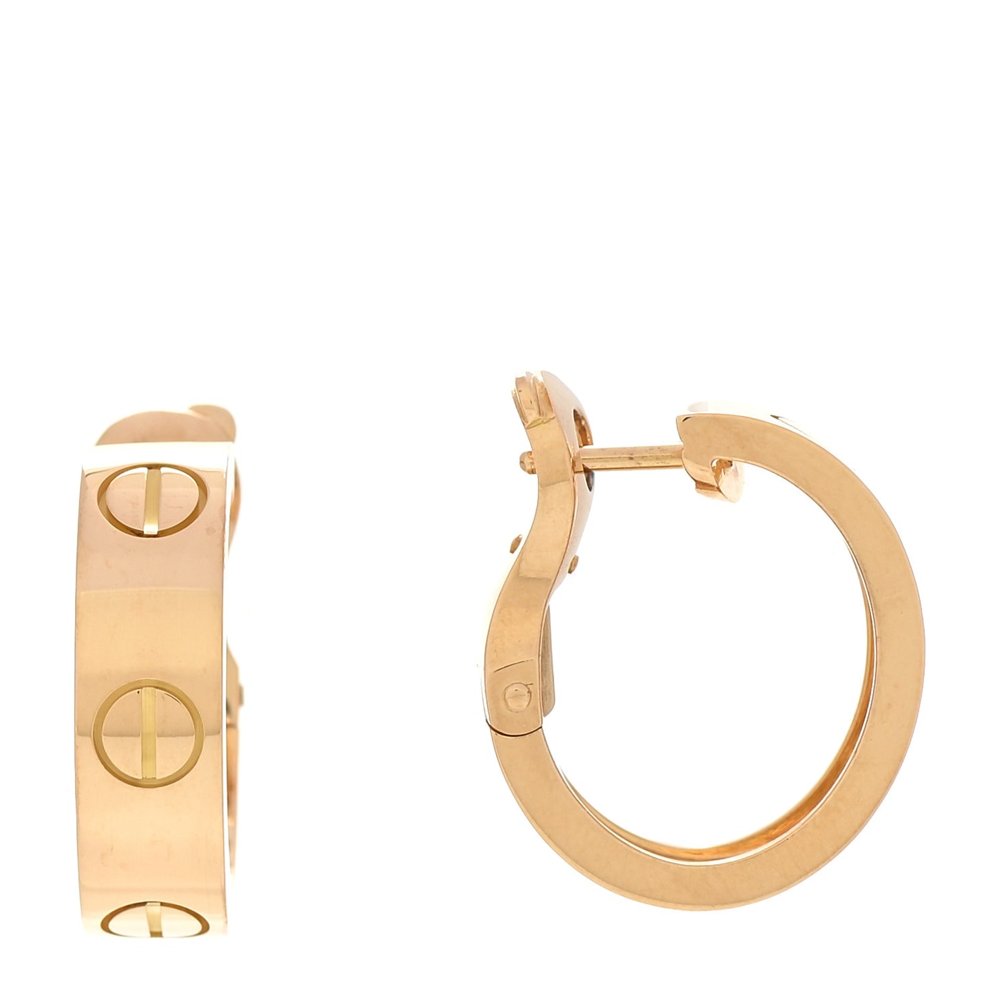 18K Yellow Gold 5.5mm LOVE French Clip Hoop Earrings