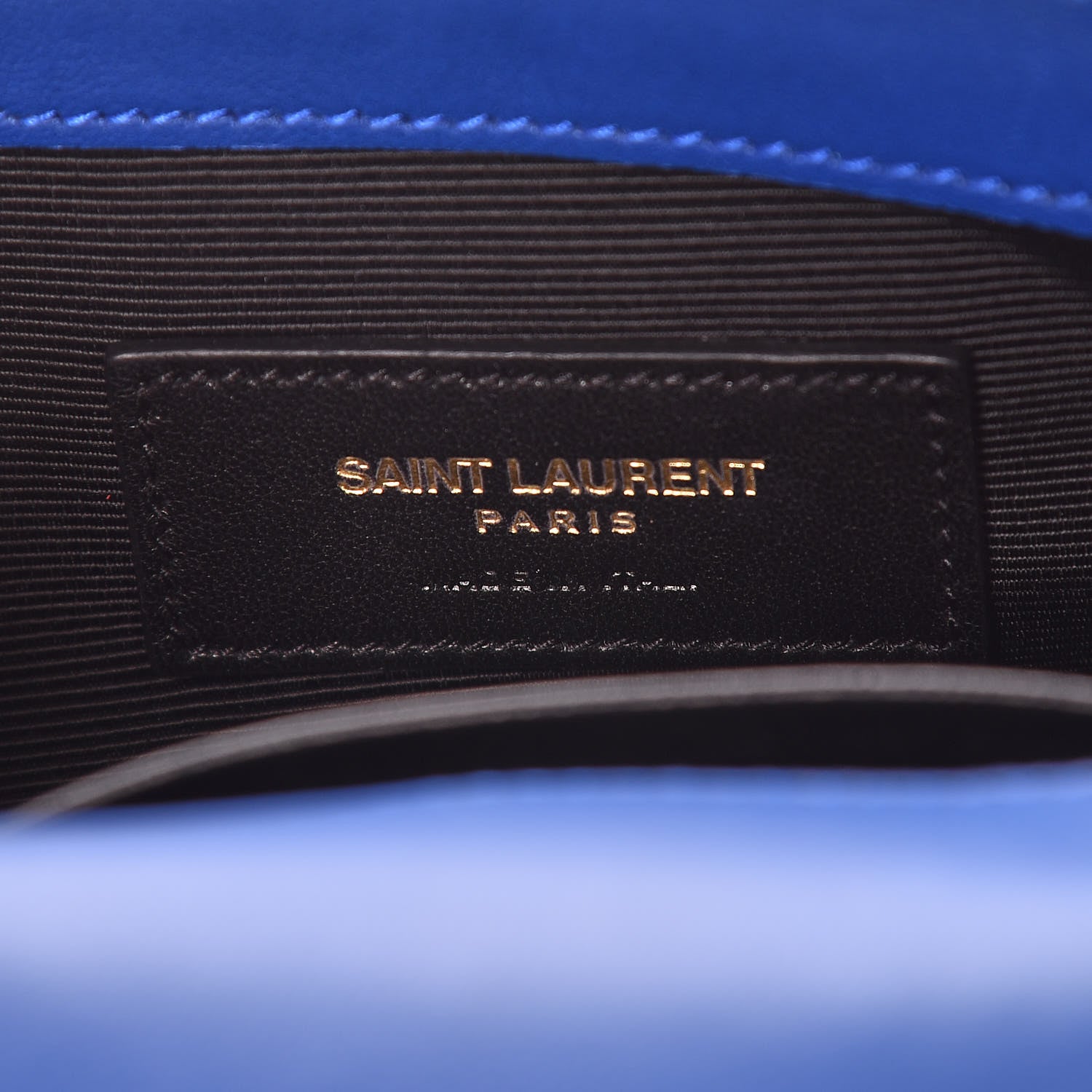 Saint Laurent Sheepskin Matelasse Chevron Monogram Classic Baby Chain Bag Blue Majorelle 9 of 12