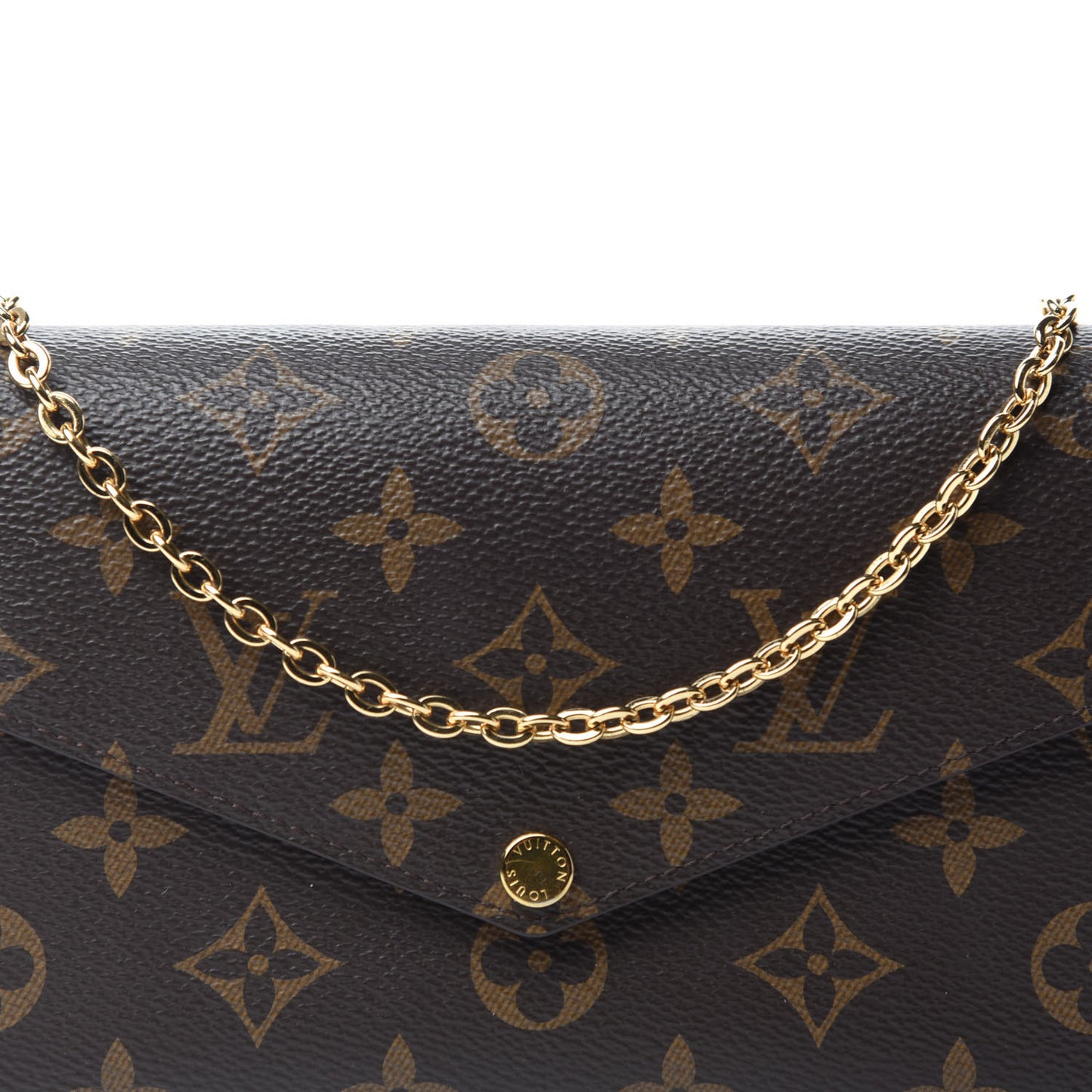 Monogram Pochette Felicie Chain Wallet Fuchsia