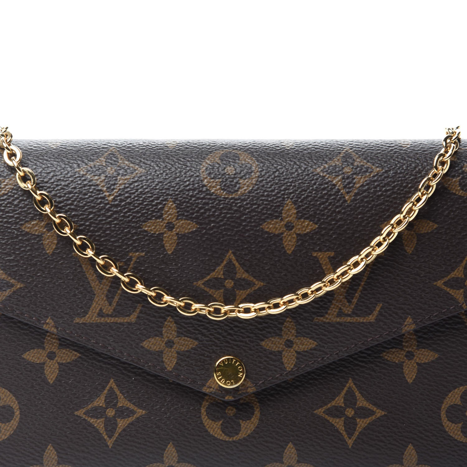 Louis Vuitton Monogram Pochette Felicie Chain Wallet Fuchsia 10 of 10