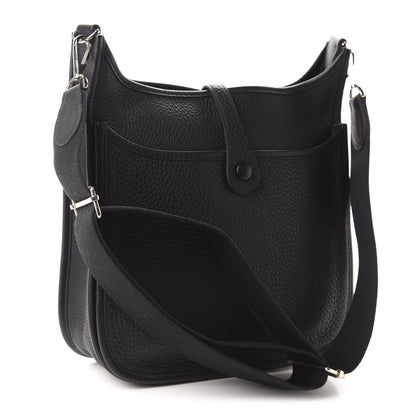 Hermes Taurillon Clemence Evelyne III PM Black 3 of 12