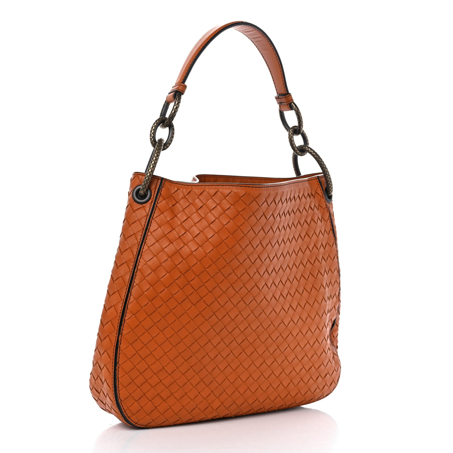 Nappa Intrecciato Small Loop Orange