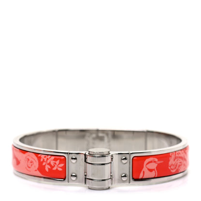 Hermes Enamel Printed Narrow Hinged Bracelet M 1 of 4