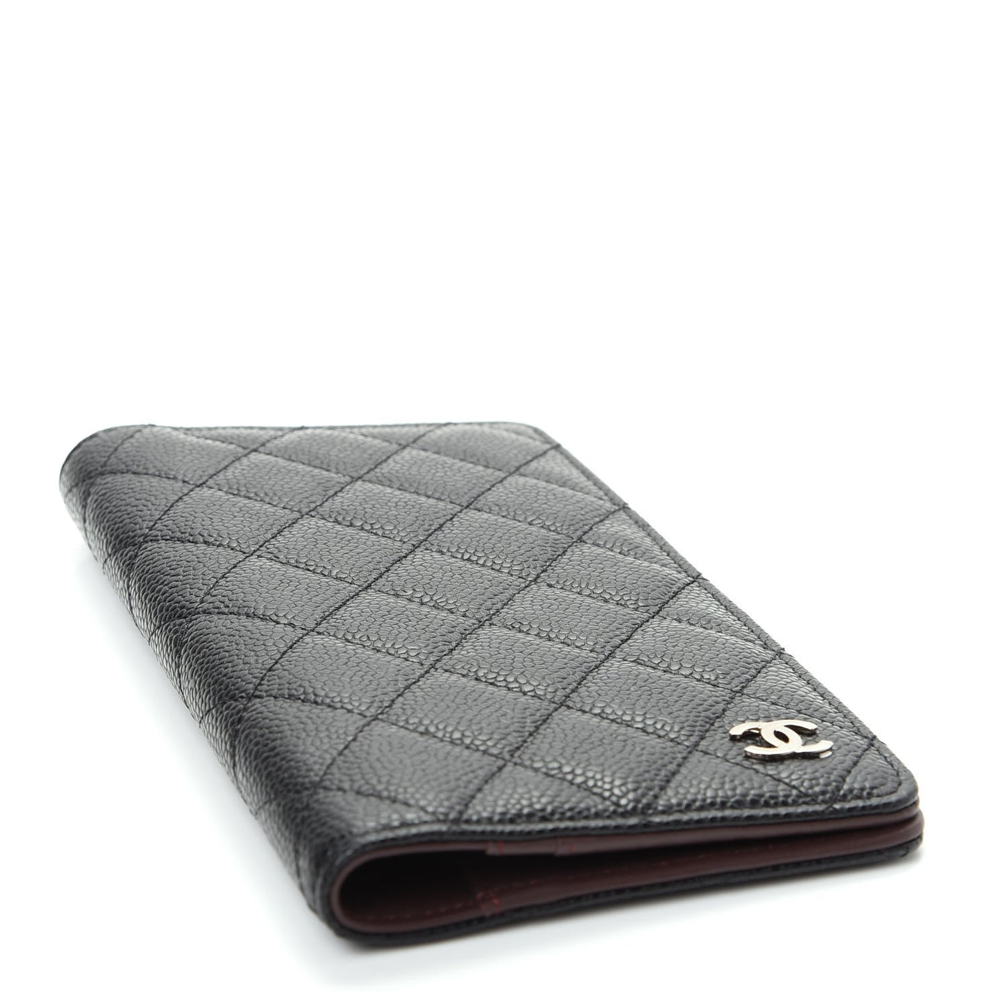 Caviar Quilted Medium Agenda Cover Black
