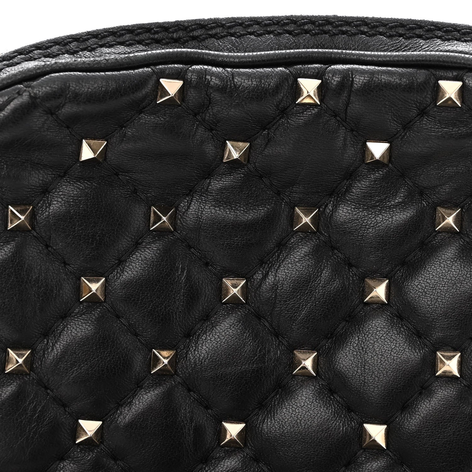 Valentino Garavani Nappa Rockstud Spike Double Zip Camera Crossbody Bag Black 12 of 14