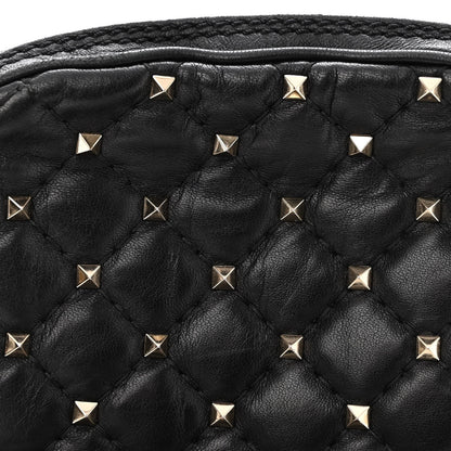 Valentino Garavani Nappa Rockstud Spike Double Zip Camera Crossbody Bag Black 12 of 14
