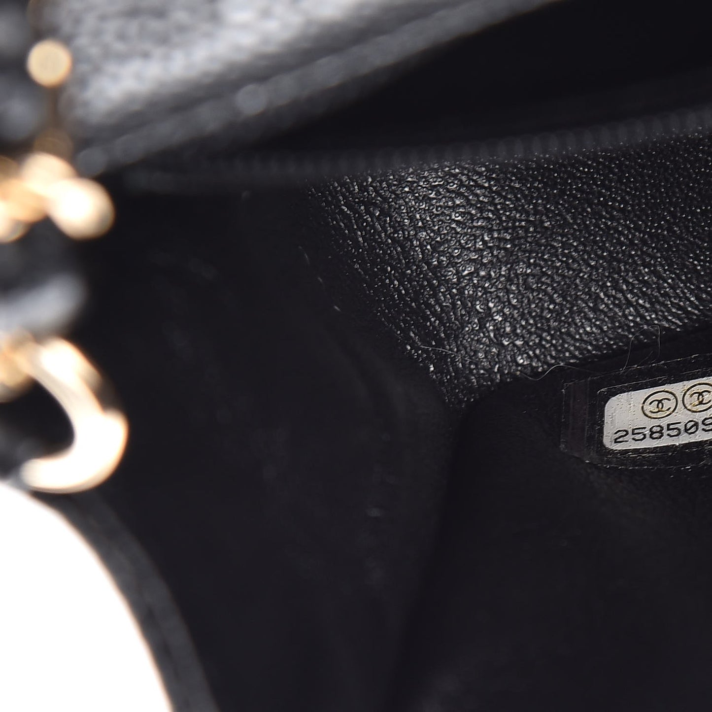 Caviar Quilted Mini Rectangular Flap Black